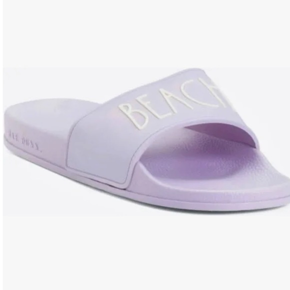 Rae Dunn Women's Beach Please Slip On Slide Sandals - Picture 2 of 8